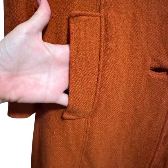 Mondo Di Marco 1970s Vintage Womens Wool Blazer Jacket Medium Orange Retro Lined - Picture 6 of 16